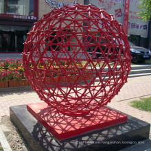 painted 316 hollow ball stainless steel sculpture/empty stainless steel sphere sculpture
